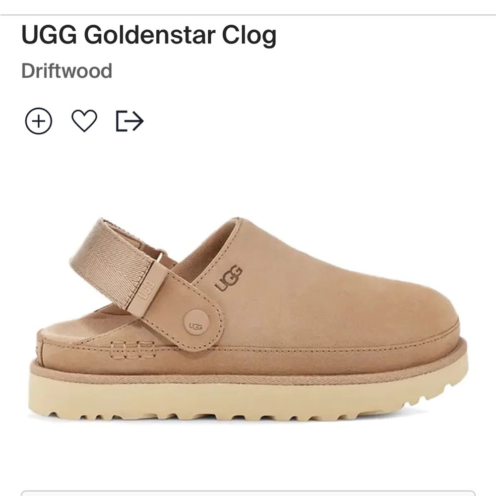 Never worn in box Ugg Goldenstar Clogs in Driftwood 8.5